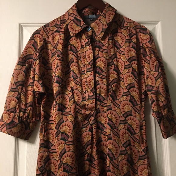 Eva Franco Edeline Abstract Shirtdress Size 2P - Picture 8 of 16